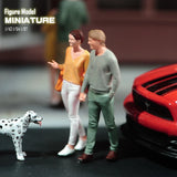 1/64 Shopping Lover Girl Boy Scene Props Miniature Figure Model For Car Vehicles
