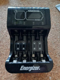 Energizer 4-port Ni-MH battery charger with front charging bay and LED indicators