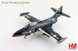 1:72 Grumman F9F-5 Panther model airplane with Navy markings and red nose accents