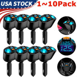 Dual USB Car Cigarette Lighter Socket Splitter Charger Power Adapter Outlet LOT