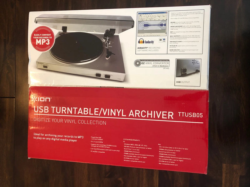 ION USB TURNTABLE / VINYL ARCHIVER WITH LINE INPUT - TTUSB05XL MEDIA CONVERTER