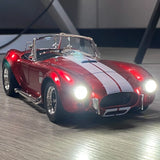 1:24 1965 Shelby Cobra 427 S/C Diecast Model Car Sound Light Pull Back