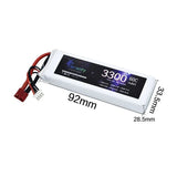 3s 11.1v 3300mAh 60/80C LiPo Battery w/ Deans T Plug for RC FPV Drone Car Battery