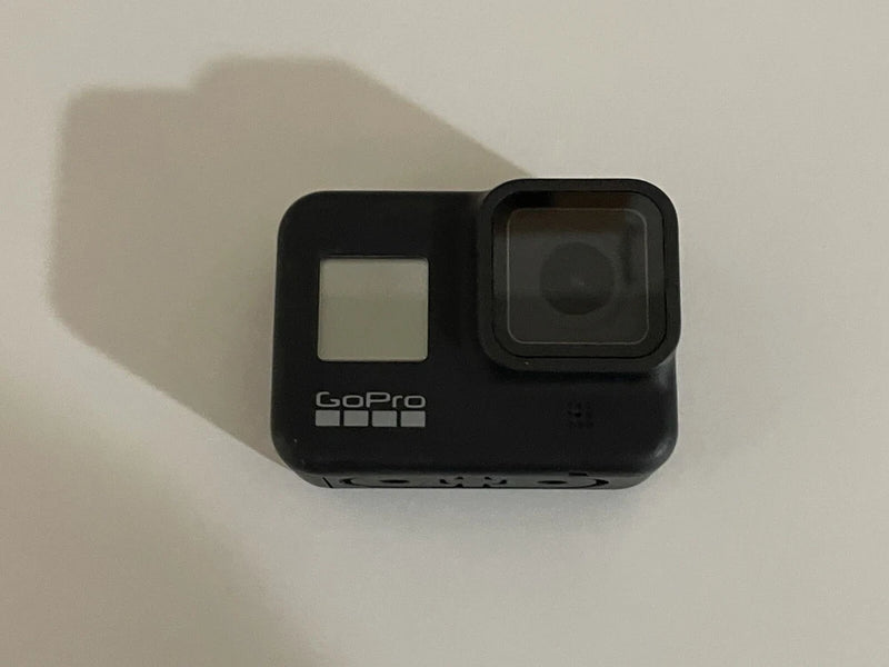 GoPro HERO8 Black action camera with front touchscreen and lens housing