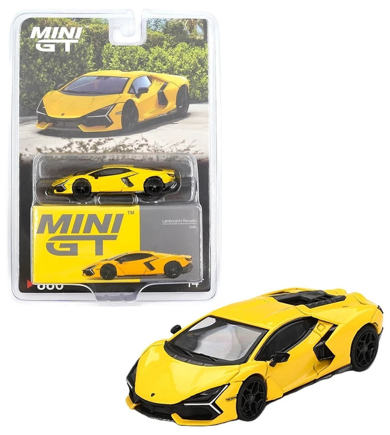 Mini GT 1:64 Lamborghini Revuelto Giallo Yellow Diecast Model Car MGT00886