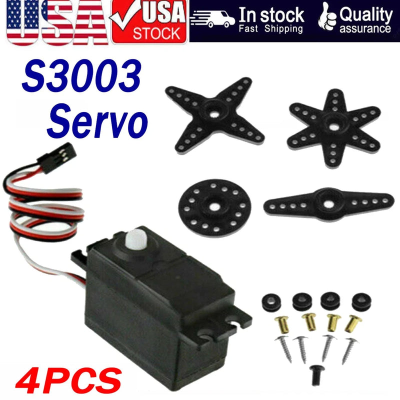 S3003 4PCS Gear Standard High Torque Servo For RC Car Boat Helicopter Futaba NEW