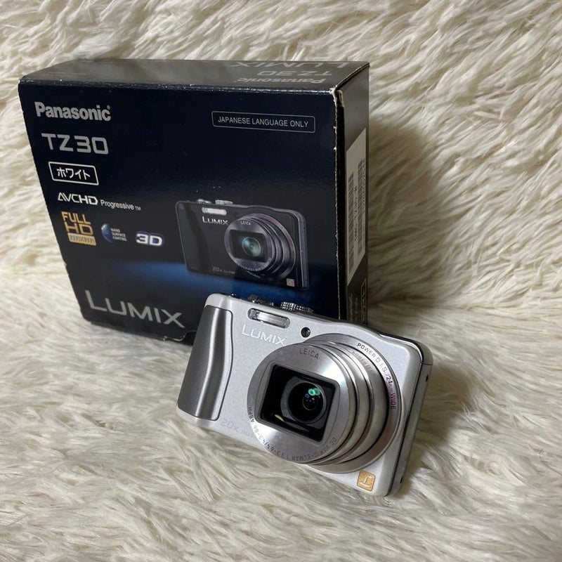 Panasonic DMC-TZ30 Compact Camera White Used With Accessories From Japan