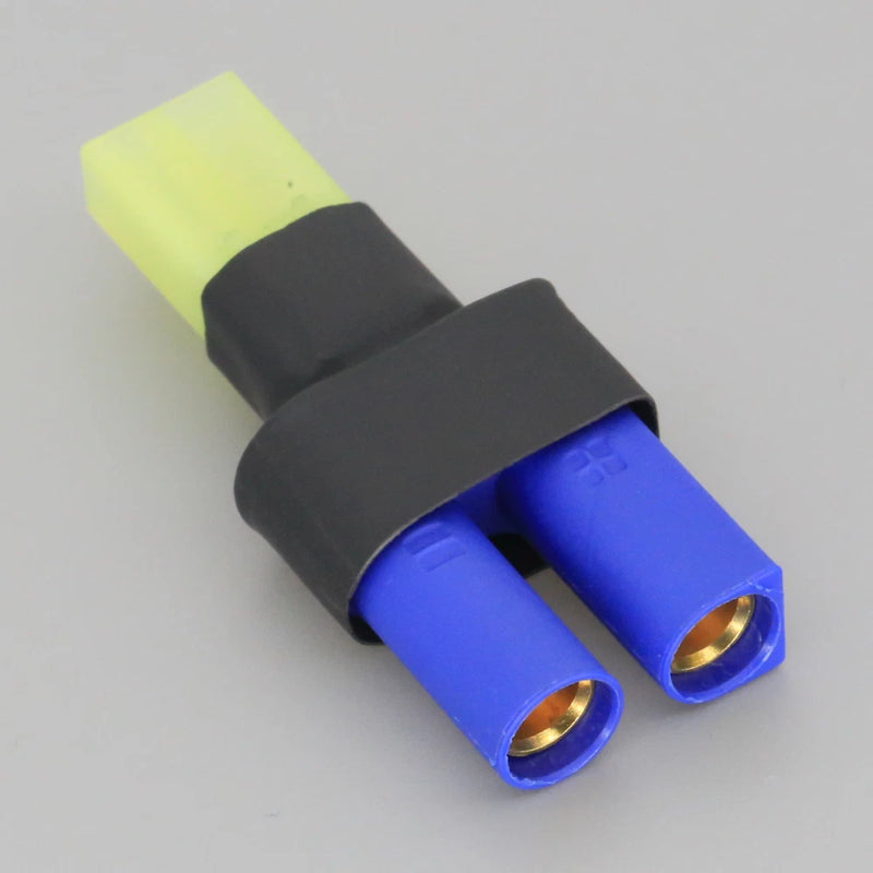 EC5 to mini Tamiya battery adapter, blue connectors with black sleeves
