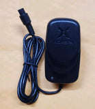 Black AC battery charger adapter with molded plug and power cord