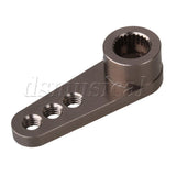 Aluminum RC servo horn steering arm with three bolt holes and splined center