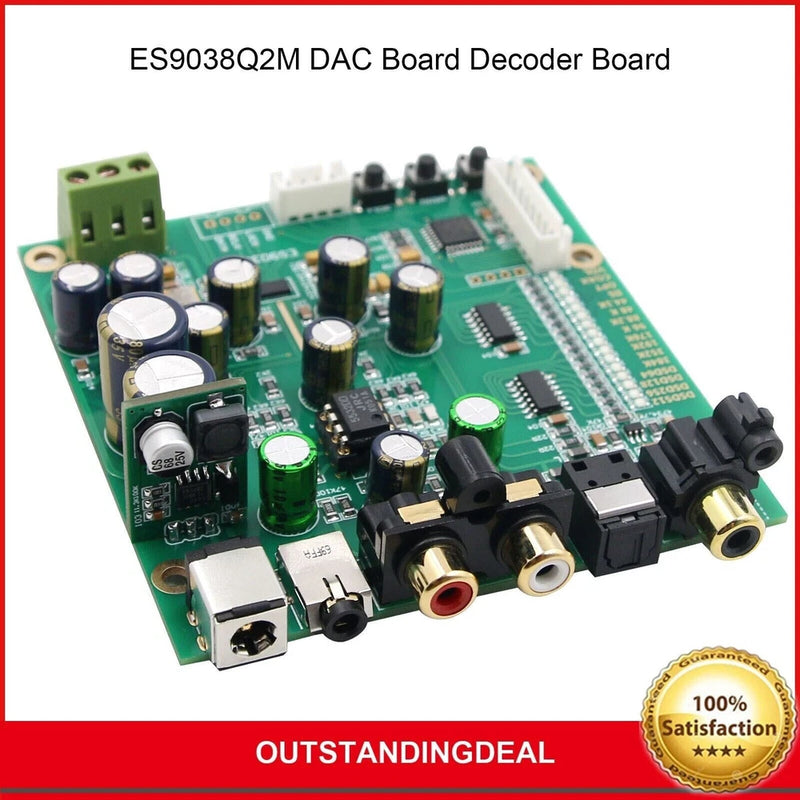 ES9038Q2M DAC Board Support For IIS DSD Optic Fiber Coaxial Input 384K DOP128 sz