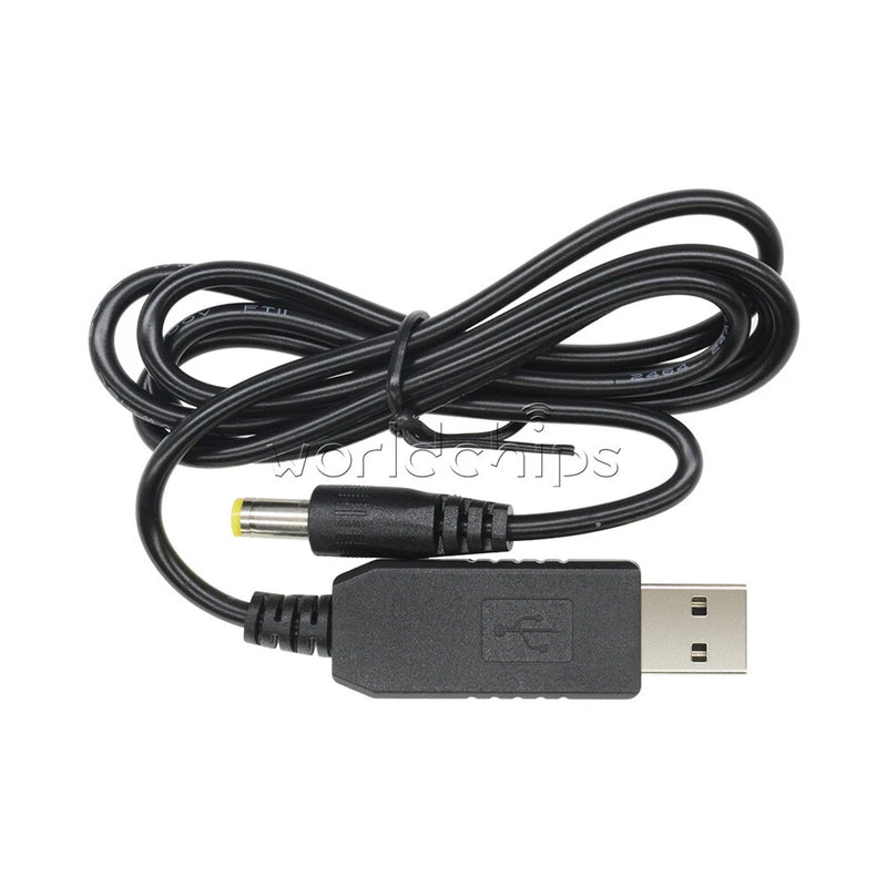USB Port to DC 5.5x2.1mm Connector 5V to 12V Step Up Converter Cable Power Boost
