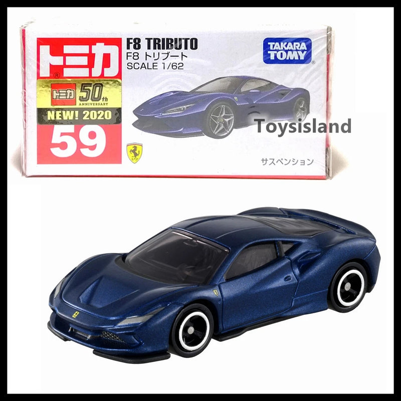 TOMICA 59 Ferrari F8 TRIBUTO 1/62 TOMY DIECAST CAR 2020 FEB NEW MODEL BLUE (A)