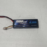 Used 4S LiPo hardcase battery, black case with 7200mAh label and balance connector