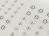 Standard Round White Gauge Face Decals for Scale Model Cars