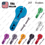 1PC High-Strength 25T 35mm Aluminum Servo Horn for RC Cars - 8 Color Options