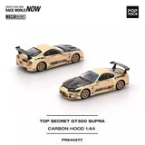 Pop Race 1:64 TOP SECRET GT300 SUPRA - CHROME GOLD Diecast Model Car