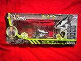 RC voice command helicopter in box with controller icons