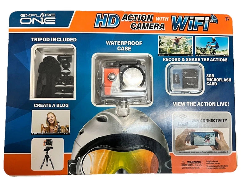Brand New Explore One HD Action Camera W/ WiFi & Accessories W/ Waterproof Case?