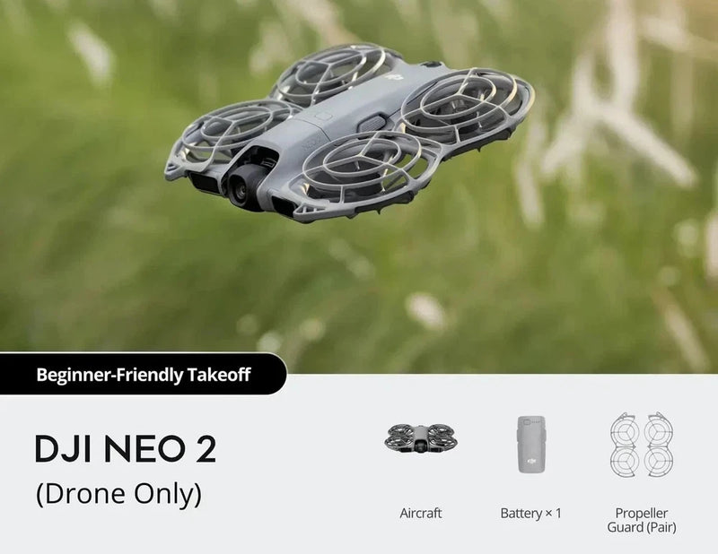 DJI Neo 2 compact gray quadcopter drone with four propellers