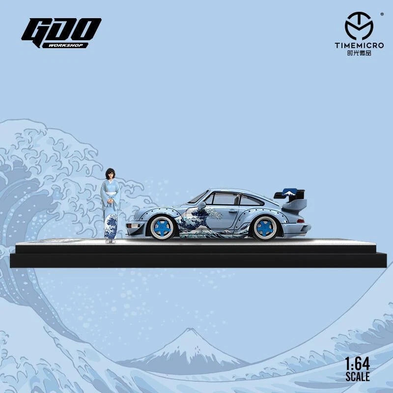 Time Micro X GDO 1:64 RWB964 The Great Wave off Kanagawa Diecast Model Car