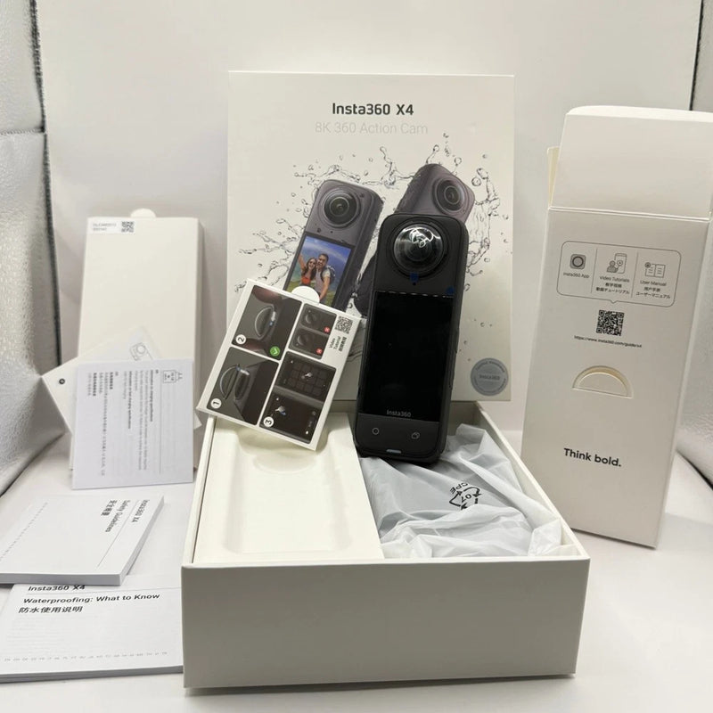Insta360 X4 8K 360 Action Camera - Waterproof - 4K Wide Angle - Open Box