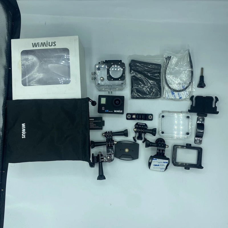 Wimius 4K Action Camera Kit Waterproof With Mounts Accessories Box
