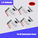 1800mAh 3.7V 1S 25C Li-Po Battery XH2.54 Plug USB for RC Helicopter FPV Drone