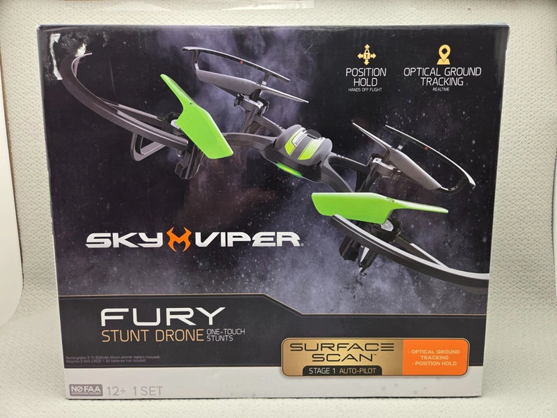 Sky Viper Fury Stunt Drone Quadcopter, Surface Scan, 360¡ã Flips, Black/Green