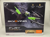 Sky Viper Fury Stunt Drone Quadcopter, Surface Scan, 360¡ã Flips, Black/Green