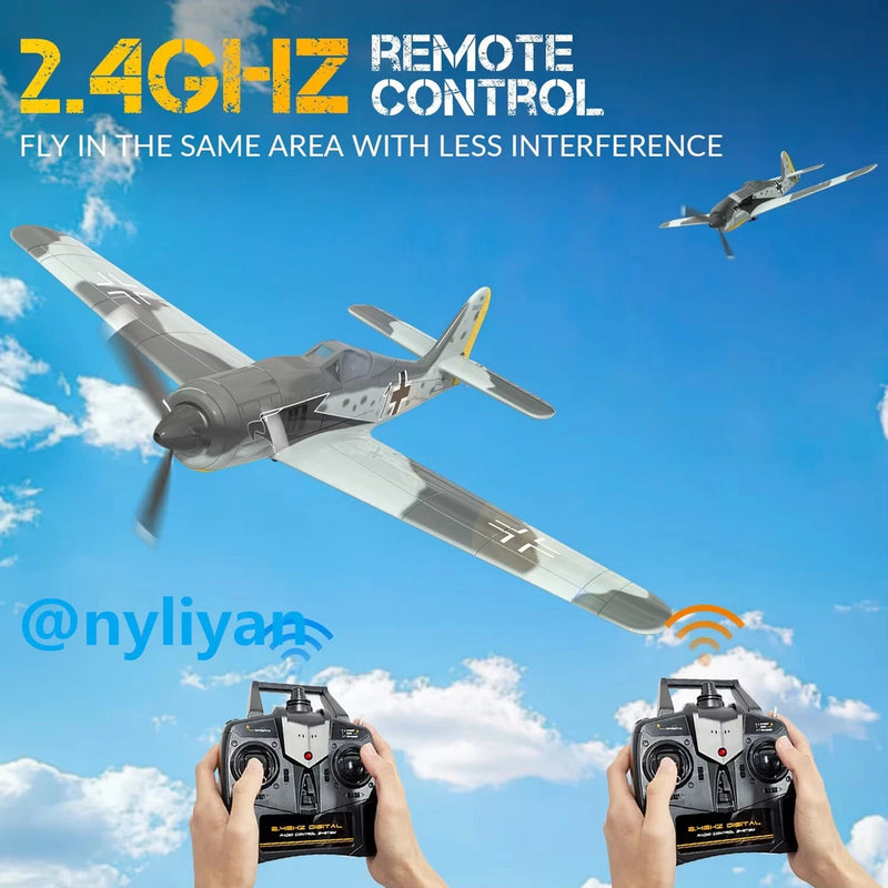 VOLANTEXRC FW190 RC Plane 2.4G 4CH 6 Axis EPP One Key Aerobatic TF Fighter