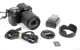 Nikon D90 DSLR with Nikkor 18-140mm F3.5-5.6 VR lens +4GB card+battery+charger