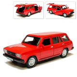 Lada VAZ 2104 Metal Model Diecast Car Scale, Collectible Toy Cars, Red, 1/36