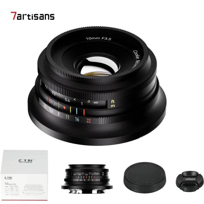 7artisans 10mm F3.5 APS-C MF Ultra-Wide Angle Lens for Nikon Sony Fujifilm M4/3