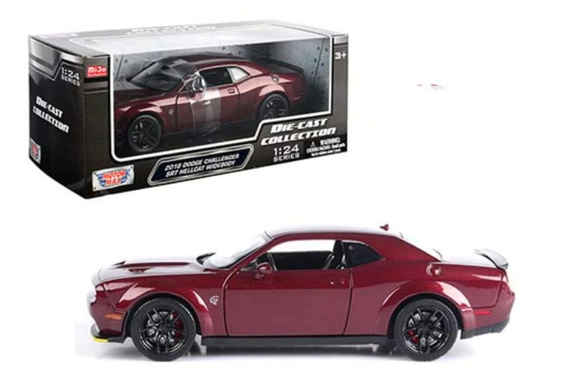 2018 Dodge Challenger SRT Hellcat Widebody Burgundy 1:24 Model Motormax 79350BUR