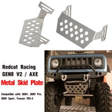 2PCS RC Steel Skid Plate/Servo Guard for Redcat GEN8 / Gen8 V2 SCOUT II