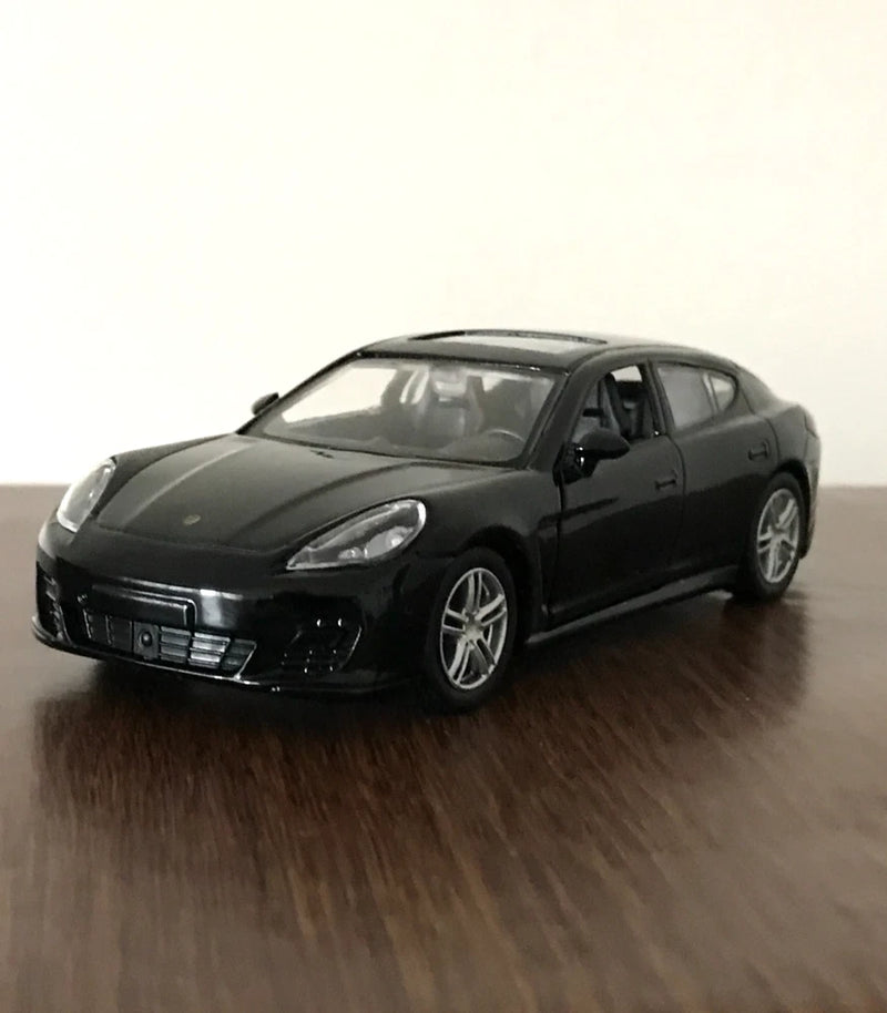 2009-2013 PORSCHE PANAMERA TURBO DIECAST ~1/36 VEHICLE RARE BLACK CAR MODEL READ