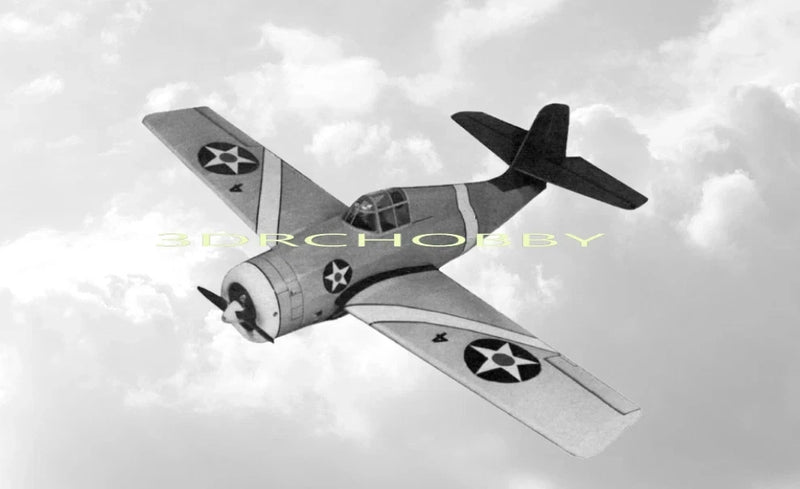 Grumman F4F-3 Wildcat 31" WS RC Airplane Kit Laser Cut Short Kit W/ Plans