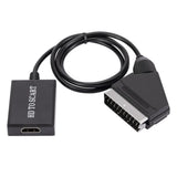 1Pcs HDMI To SCART Converter W/ Charge Cable 1080P Input HD Output Scart Adapter