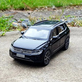 1:32 Volkswagen Tiguan L Diecast Model SUV Car w/ Sound Light Pull-Back Toy Gift