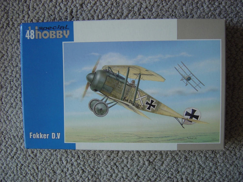 Special Hobby Fokker D.V 1/48 model kit box with airplane artwork