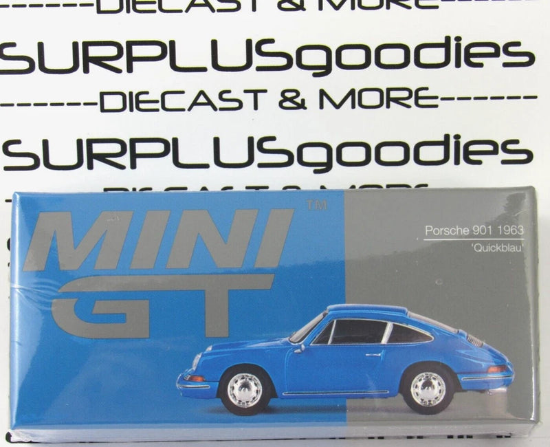 2024 Mini-GT Overseas Edition: Blue 1963 PORSCHE 901 Quickblau Item #MGT00707-L