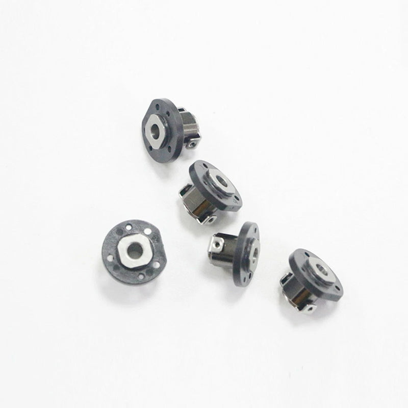 Metal motor arm shaft repair parts with circular mounts and central holes