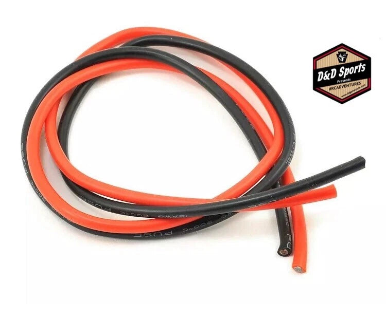 PTK-5614 ProTek RC 12AWG Red & Black Silicone Wire (2ft/610mm) Battery