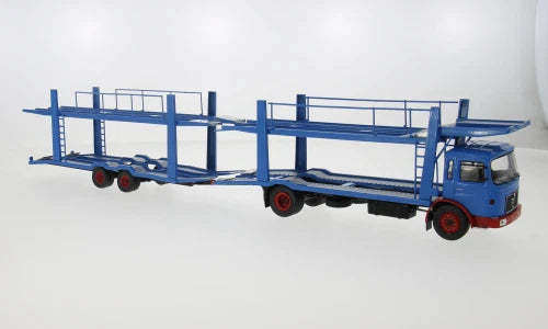 IXO MAN Car Transporter With Trailer Blue/Red 1970 1:43 Model Car