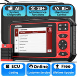 Automotive OBD2 Scanner Full System Car Diagnostic Tool TPMS SRS DPF ANCEL DS300 Battery