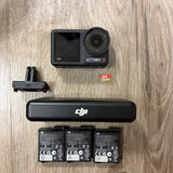DJI Osmo Action 4 Camera Combo w/ 3 Batteries Battery Case 256GB MicroSD