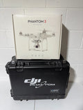 DJI Phantom 3 Advanced FPV Drone White Never Flown w/Hard Case Accessories READ