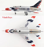 1/72 F-100D Super Sabre model jet with USAF markings and stars-and-stripes tail