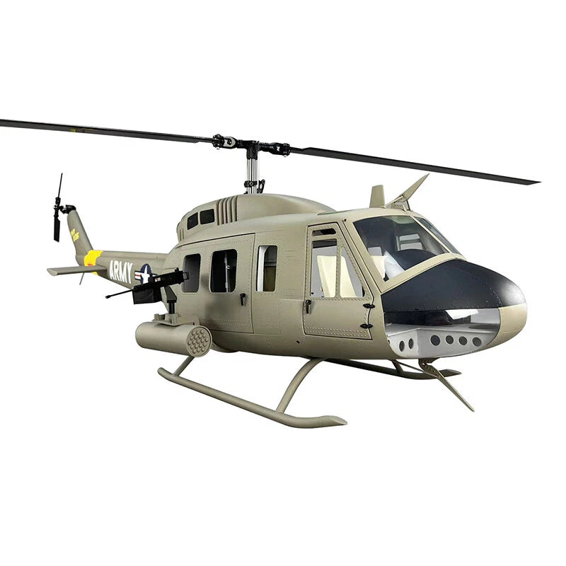 800 Size  UH-1D Army ARF RC Helicopter Fuselage SM2.0 Military KIT w/ Mechanics